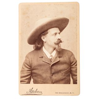 Buffalo Bill Cody Cabinet Card by Anderson, Ca 1880s