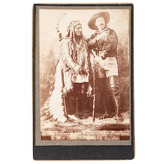 Buffalo Bill Cody and Sitting Bull, Cabinet Card by Cross