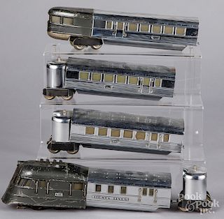 Lionel Flying Yankee four-piece train set