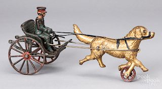 Wilkins cast iron dog with cart