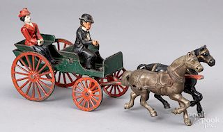 Cast iron horse drawn wagon