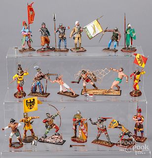 Collection of miniature warrior soldiers