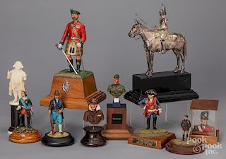 Group of painted cast metal and resin miniatures