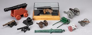 Collection of toy cannons