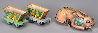 Marx tin lithograph wind-up Bunny Express train