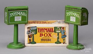 Two tin lithograph Toymail Boxes