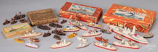 Group of ship toys