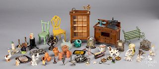 Dollhouse miniatures and bisque figures