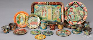 Group of Little Red Riding Hood childrens dishes