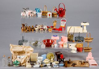 Collection of miniature dollhouse accessories