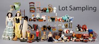 Large collection of dollhouse accessories