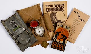 Group of Boy Scout items