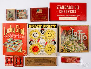 Group of vintage board games
