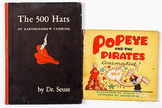 Popeye and the Pirates pop-up book, etc.