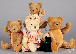 Five contemporary Hermann mohair teddy bears