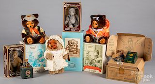 Ten collectible teddy bears