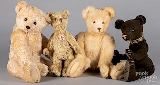 Four large artisan teddy bears