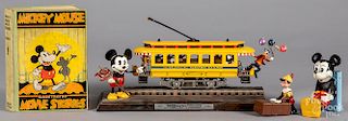 Mickey Mouse Electric Railway train car, etc.