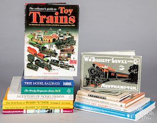 Collection of train reference books