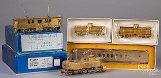Four Balboa Scale Models brass HO scale train car, etc.