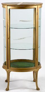 Oval Giltwood Glass Cabinet.