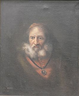 E. Sohn after Rembrandt, oil on canvas, portrait, marked E. Sohn after Rembrandt, 24" x 20".