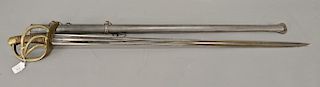 French Klingenthal sword, Klingenthal Octobre 1813 engraved on spine. <R>total lg. 46 in., blade lg. 37 3/4 in.