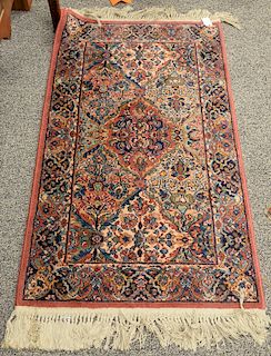 Three throw rugs, one is karastan. 2'6" x 4'4", 2'9" x 4'7", & 2'1" x 3'4"