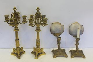 2 Pairs Of Antique Candlestick  / Candlebra