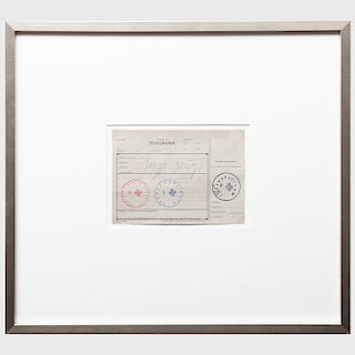 Joseph Beuys (1921-1986): Telegramm