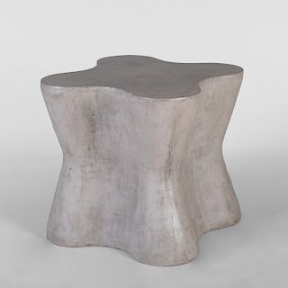 Modern Burnished Composite 'Concrete' Free-Form Table