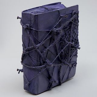 Barton Benes (1942-2012): Untitled (Purple Book with Rope and Nails)