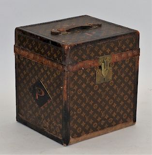 Vintage French Louis Vuitton Monogram Hat Box
