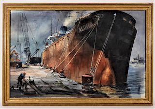 Spencer Crooks Industrial Tanker Barge Painting