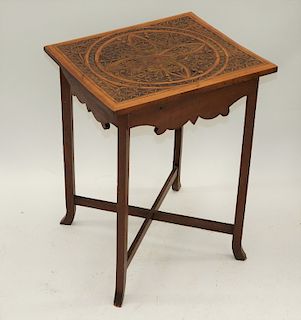 Anglo-Indian Carved Wood Side Table Stand