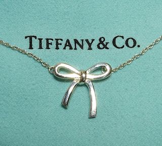 Tiffany & Co. Sterling 925 Lady's Bow Necklace