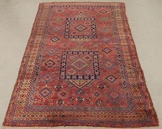 Turkish Geometric Pattern Wool Carpet Rug