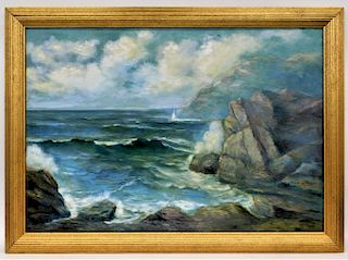 Guillermo G. Mayorga Coastal Seascape Painting
