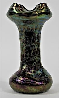 Bohemian Czech Kralik Art Nouveau Art Glass Vase