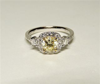 0.76ct Fancy Yellow Diamond Lady's Engagement