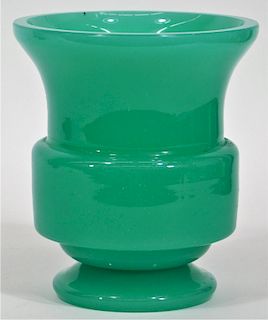 Attrib. Steuben Jade Green Art Deco Art Glass Vase