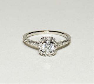 18K White Gold & Diamond Lady's Engagement Ring