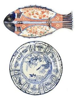 Two Asian Porcelain Items - Imari & Wanli Style