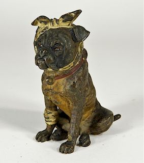 Austrian Vienna Bronze English Bulldog Figure