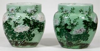 PR Antique Chinese Celadon Porcelain Jardinieres