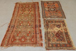 3 Persian Caucasian Small Wool Carpet Rugs