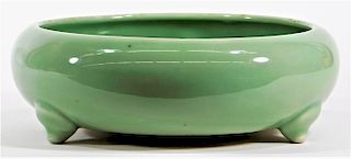 18C. Chinese Celadon Tripod Footed Censer Bowl