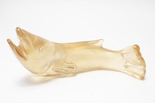 F. Poli or Barovier for Seguso Murano Glass Fish