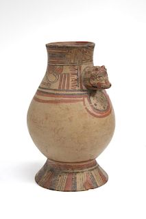 Pre-Columbian Greater Nicoya Pottery Jaguar Vessel