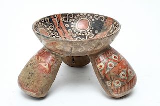 Pre-Columbian Michoacan Tripod Bowl Pottery